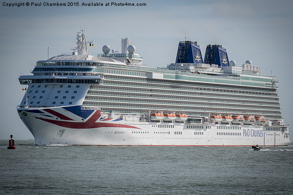 P&O Cruise Ship Britannia  Picture Board by Paul Chambers