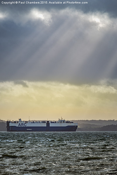 Crepuscular on the Solent. Picture Board by Paul Chambers