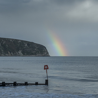 Buy canvas prints of The Majestic Rainbow of Dorset by Paul Chambers