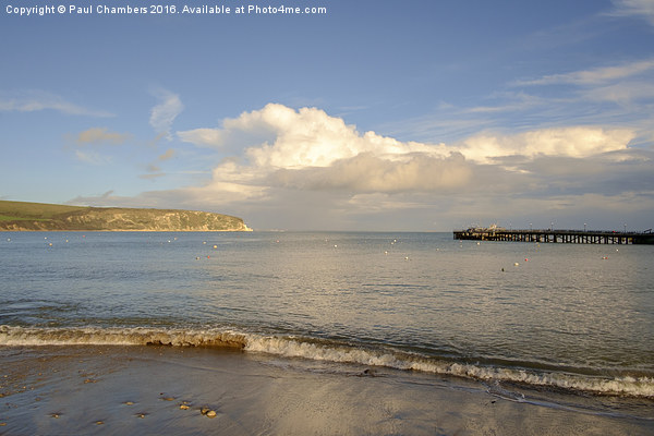 Majestic Swanage Bay Picture Board by Paul Chambers