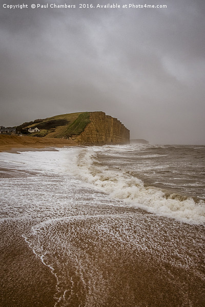 Windy Day West Bay Dorset Picture Board by Paul Chambers