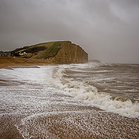 Buy canvas prints of Windy Day West Bay Dorset by Paul Chambers