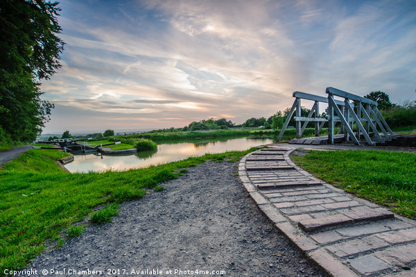 Caen Hill Locks Sunset Picture Board by Paul Chambers
