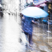 Buy canvas prints of Walking in the rain by Paul Chambers