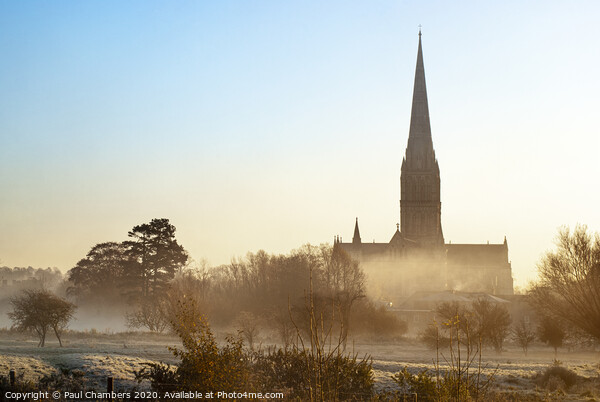 Majestic Salisbury Cathedral in Winter Picture Board by Paul Chambers