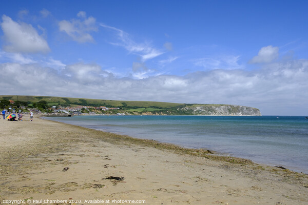 Swanage Beach Picture Board by Paul Chambers