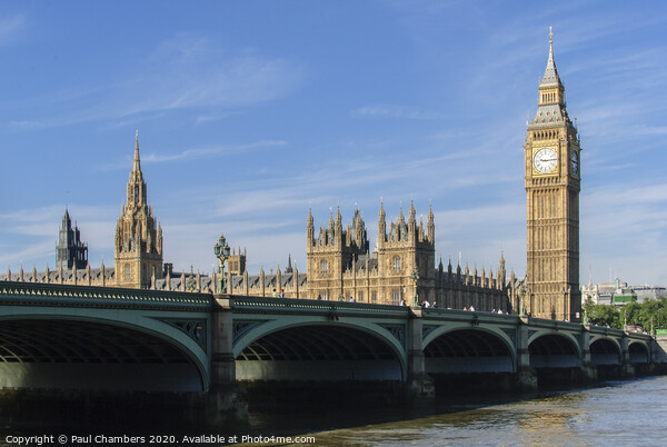 Westminster bridge & Big Ben Picture Board by Paul Chambers