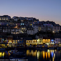 Buy canvas prints of Houses and Businesses Brixham Harbour Devon at twi by Paul Chambers
