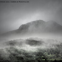 Buy canvas prints of Creagh An Fhithich in the mist by Mark Tomlinson