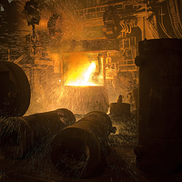 Buy canvas prints of  Tapping The Furnace by Mark Tomlinson