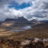 Buy canvas prints of Suilven from Stac Pollaidh by Mark Tomlinson