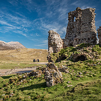 Buy canvas prints of The ruins of Ardvreck Castle by Mark Tomlinson