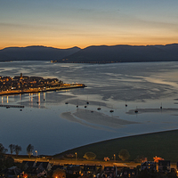 Buy canvas prints of  Dusk Falls over the River Clyde at Cardwell Bay G by GBR Photos