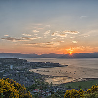 Buy canvas prints of Sunset from the Lyle Hill Greenock by GBR Photos