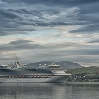 Buy canvas prints of Caribbean Princess on the Clyde by GBR Photos