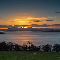 Buy canvas prints of Sunset over Arran by GBR Photos