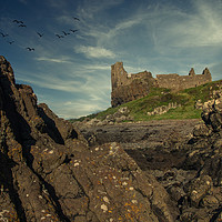 Buy canvas prints of Dunure Castle Drama by GBR Photos