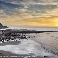 Buy canvas prints of SUNRISE OVER ROCK A NORE, HASTINGS, EAST SUSSEX by Tony Sharp LRPS CPAGB