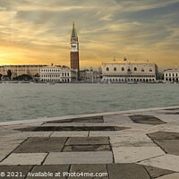 Buy canvas prints of ST MARKS SQUARE VENICE FROM THE CHURCH of SAN GIORGIO MAGGIORE by Tony Sharp LRPS CPAGB