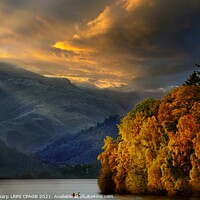 Buy canvas prints of AUTUMN SCULLING - DERWENT WATER AT SUNSET by Tony Sharp LRPS CPAGB