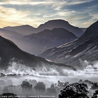 Buy canvas prints of MOUNTAINS AND MIST - NORTHERN END OF CRUMMOCK WATER/ LAKE DISTRICT by Tony Sharp LRPS CPAGB