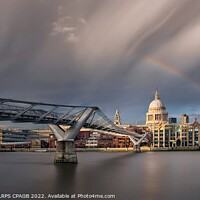 Buy canvas prints of ST. PAUL'S CATHEDRAL WITH RAINBOW by Tony Sharp LRPS CPAGB