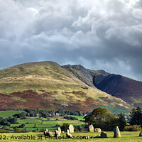 Buy canvas prints of CASTLERIGG STONE CIRCLE WITH BLENCATHRA BACKDROP by Tony Sharp LRPS CPAGB