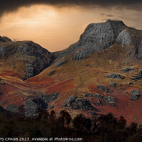 Buy canvas prints of SUNLIT LANGDALE PIKES by Tony Sharp LRPS CPAGB