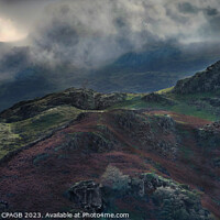 Buy canvas prints of CASTLE RUIN AMONGST THE MIST - MATTERDALE, THE LAK by Tony Sharp LRPS CPAGB