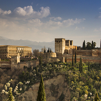 Buy canvas prints of  The magnificent Alhambra Palace in Granada by Tony Sharp LRPS CPAGB