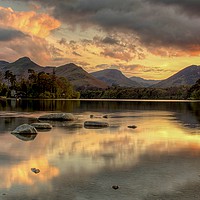 Buy canvas prints of Derwent Water Twilight by Tony Sharp LRPS CPAGB