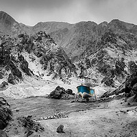 Buy canvas prints of Ship of the Desert - the Blue Boat. by Tony Sharp LRPS CPAGB