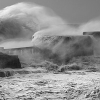 Buy canvas prints of Winter Storm, Hastings, East Sussex by Tony Sharp LRPS CPAGB