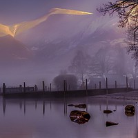 Buy canvas prints of Derwent Water at Dawn by Tony Sharp LRPS CPAGB