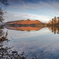 Buy canvas prints of Derwent Water Reflection by Tony Sharp LRPS CPAGB