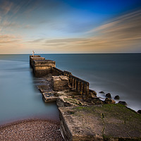 Buy canvas prints of Harbour Wall, Hastings, E. Sussex by Tony Sharp LRPS CPAGB