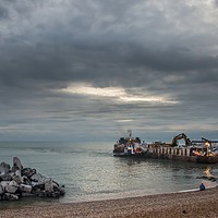 Buy canvas prints of Evening Delivery off the Coast of Hastings by Tony Sharp LRPS CPAGB