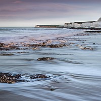 Buy canvas prints of INCOMING TIDE - BIRLING GAP,EAST SUSSEX by Tony Sharp LRPS CPAGB
