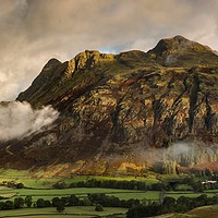 Buy canvas prints of MAJESTIC LANGDALE PIKES SWATHED IN CLOUD by Tony Sharp LRPS CPAGB