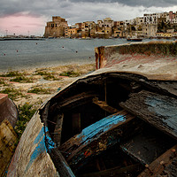 Buy canvas prints of Castellammare del Golfo, Sicily - Late Afternoon by Tony Sharp LRPS CPAGB
