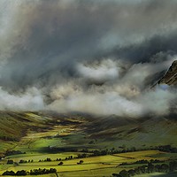 Buy canvas prints of GREAT LANGDALE IN EARLY MORNING MIST by Tony Sharp LRPS CPAGB