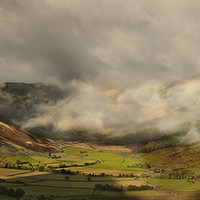Buy canvas prints of EARLY MORNING MIST IN THE LANGDALE vALLEY, cUMBRIA by Tony Sharp LRPS CPAGB