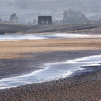 Buy canvas prints of MISTY DAWN WINCHELSEA BEACH by Tony Sharp LRPS CPAGB