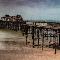 Buy canvas prints of HASTINGS' PIER, EAST SUSSEX - AFTER THE FIRE by Tony Sharp LRPS CPAGB