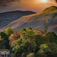 Buy canvas prints of CATBELLS SUNSET by Tony Sharp LRPS CPAGB