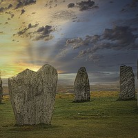 Buy canvas prints of CALLANISH STANDING STONES - ISLE OF LEWIS  by Tony Sharp LRPS CPAGB