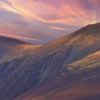 Buy canvas prints of SKIDDAW AT DUSK by Tony Sharp LRPS CPAGB