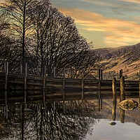 Buy canvas prints of TREE REFLECTIONS ON DERWENTWATER. by Tony Sharp LRPS CPAGB