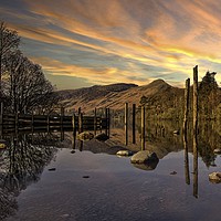 Buy canvas prints of DERWENT WATER REFLECTIONS by Tony Sharp LRPS CPAGB
