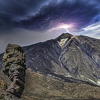 Buy canvas prints of MOUNT TEIDE, TENERIFE - STORM by Tony Sharp LRPS CPAGB